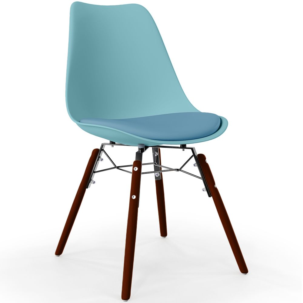 Sedia da Pranzo con Cuscino - Design Scandinavo e Gambe in Legno Scuro - Skögur image 8