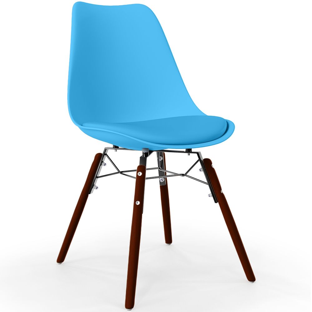 Sedia da Pranzo con Cuscino - Design Scandinavo e Gambe in Legno Scuro - Skögur image 8