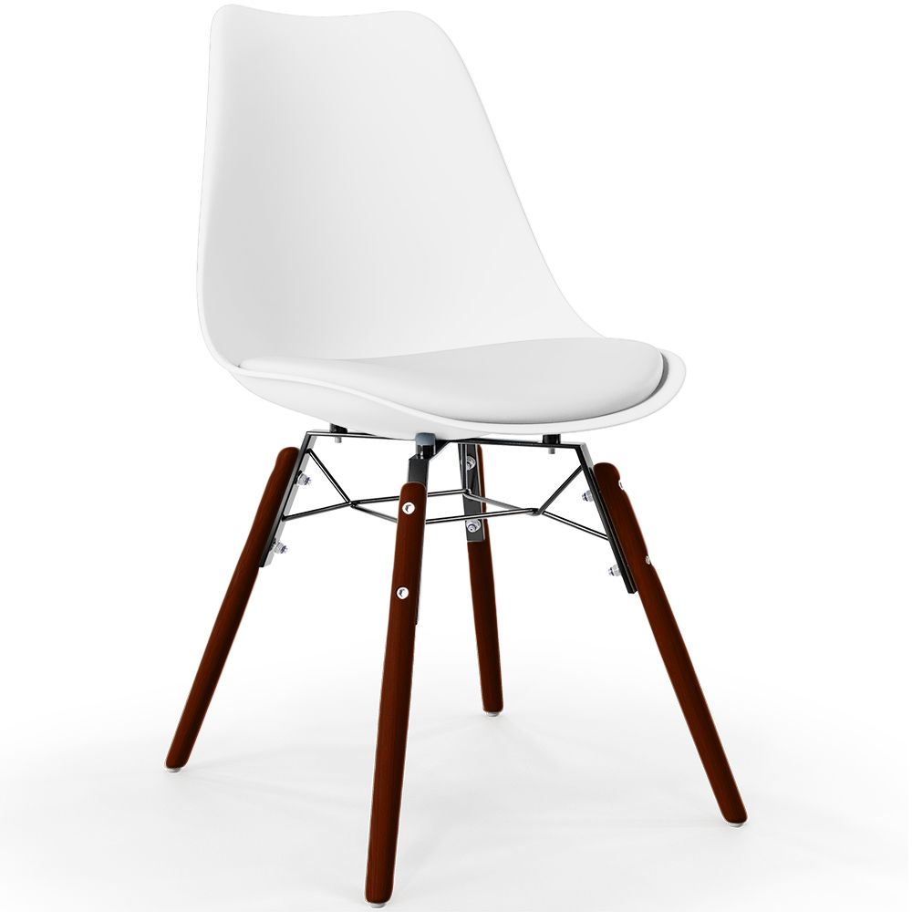 Sedia da Pranzo con Cuscino - Design Scandinavo e Gambe in Legno Scuro - Skögur image 8