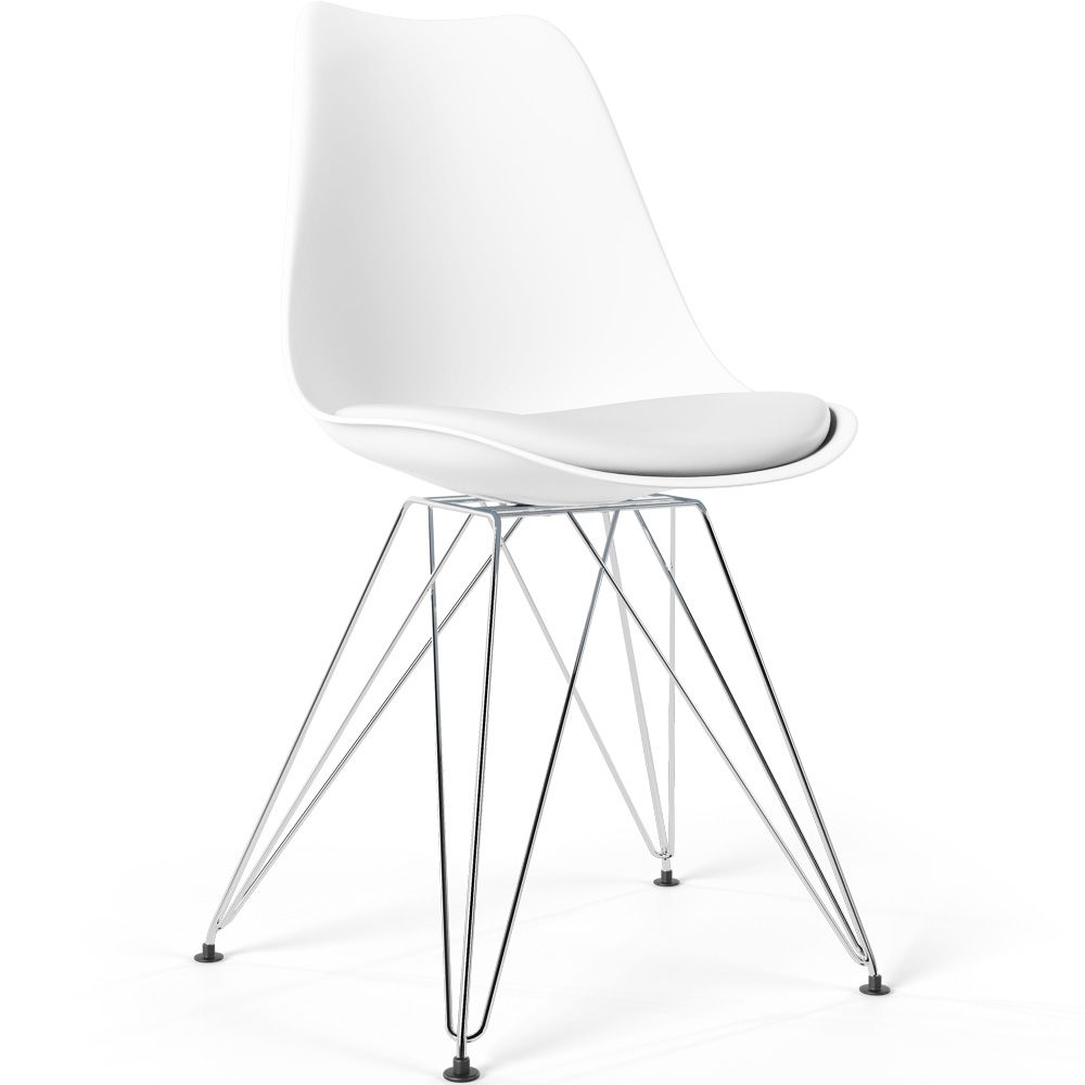 Sedia da Pranzo con Cuscino - Design Scandinavo e Gambe in Metallo Nero - Skögur image 8