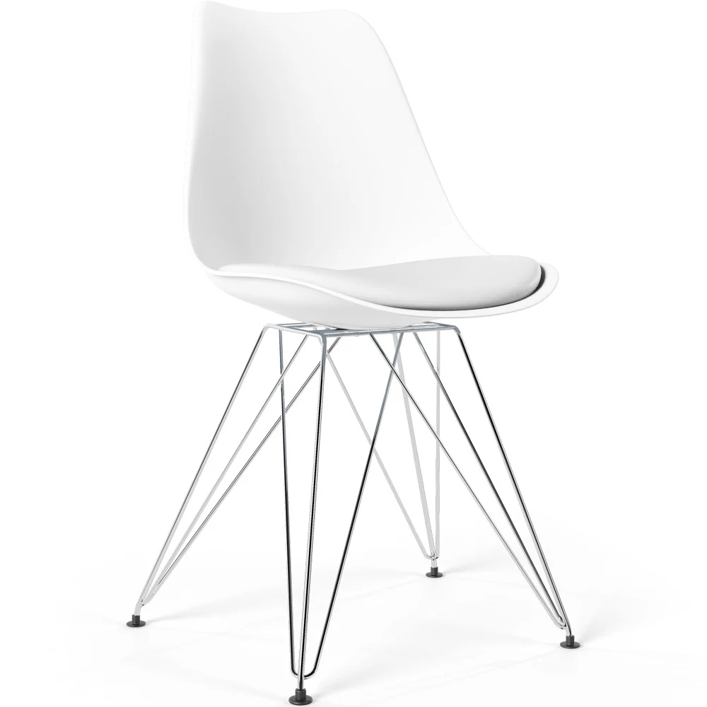 Sedia da Pranzo con Cuscino - Design Scandinavo e Gambe in Metallo - Skögur image 8