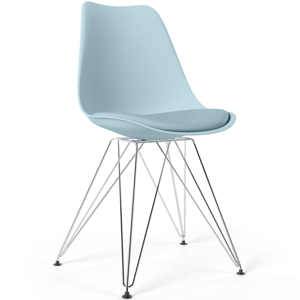 Sedia da Pranzo con Cuscino - Design Scandinavo e Gambe in Metallo Nero - Skögur image 8