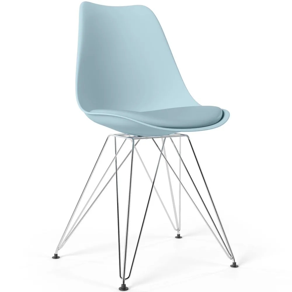 Sedia da Pranzo con Cuscino - Design Scandinavo e Gambe in Metallo - Skögur image 8