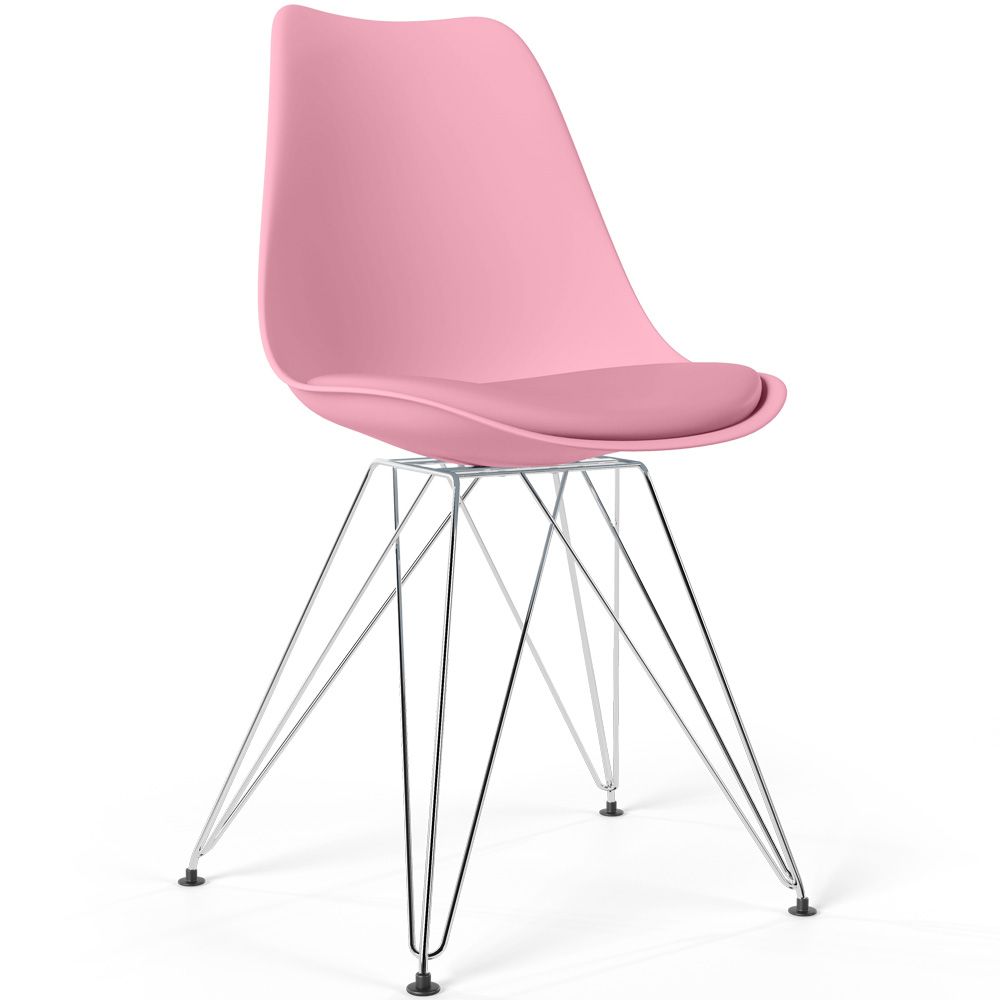Sedia da Pranzo con Cuscino - Design Scandinavo e Gambe in Metallo Nero - Skögur image 8