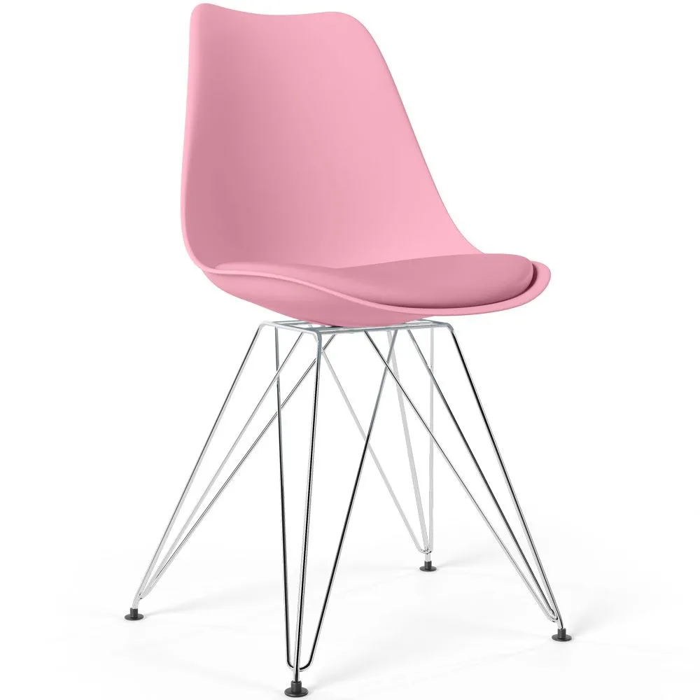 Sedia da Pranzo con Cuscino - Design Scandinavo e Gambe in Metallo - Skögur image 8