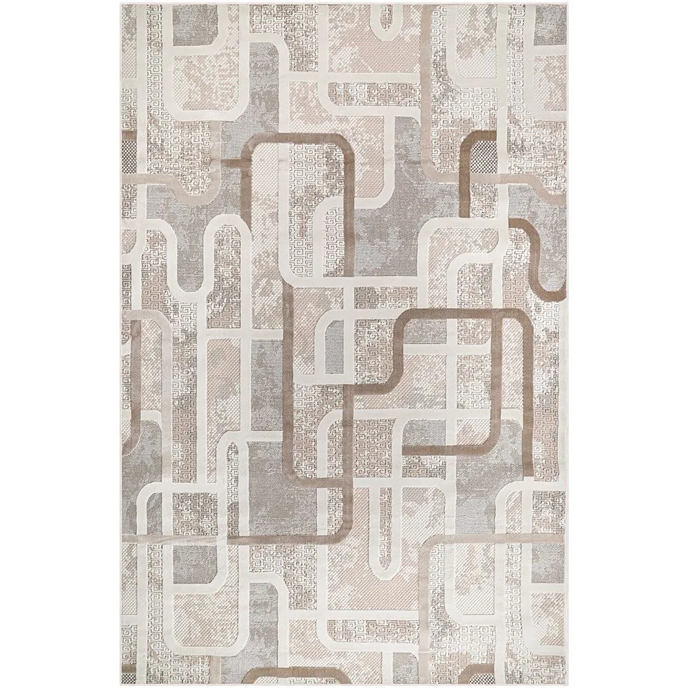 Grande Tappeto dal Design Contemporaneo e Moderno - Beige (290x200 cm) - Ornate image 8