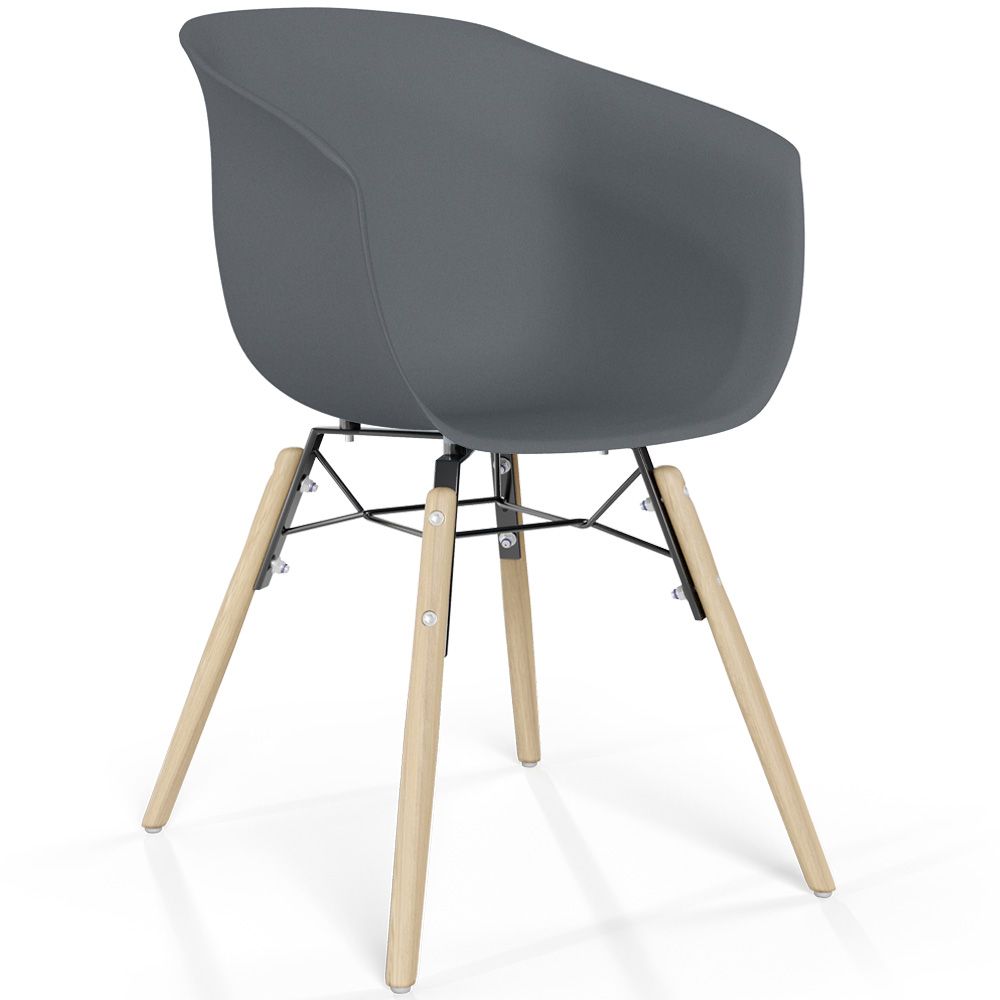 Sedia da Pranzo - Design Scandinavo - Gambe in Legno Naturale - Polin image 8