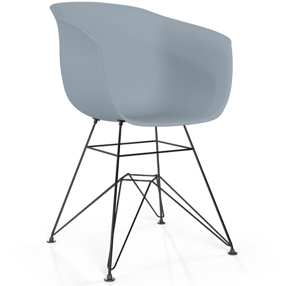 Sedia da Pranzo - Design Scandinavo - Gambe Nere - Polin image 8