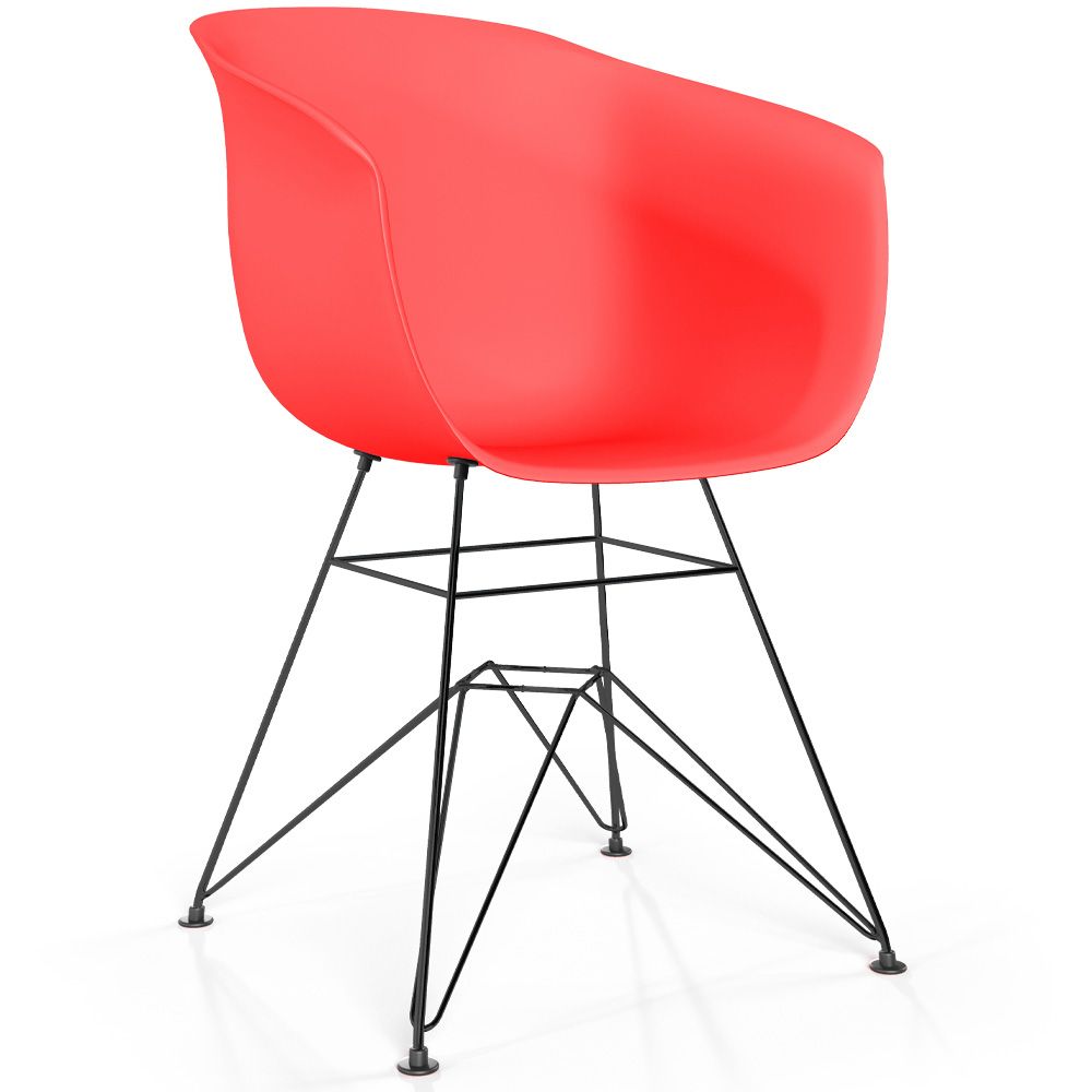 Sedia da Pranzo - Design Scandinavo - Gambe Nere - Polin image 8
