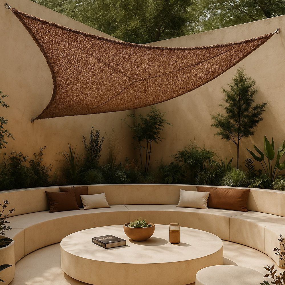 Tenda in fibra di cocco 5x5x5M - Vela ombreggiante 100 % Naturale image 8
