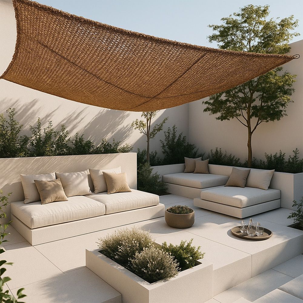 Tenda in fibra di cocco 4x4M - Vela ombreggiante 100 % Naturale image 8