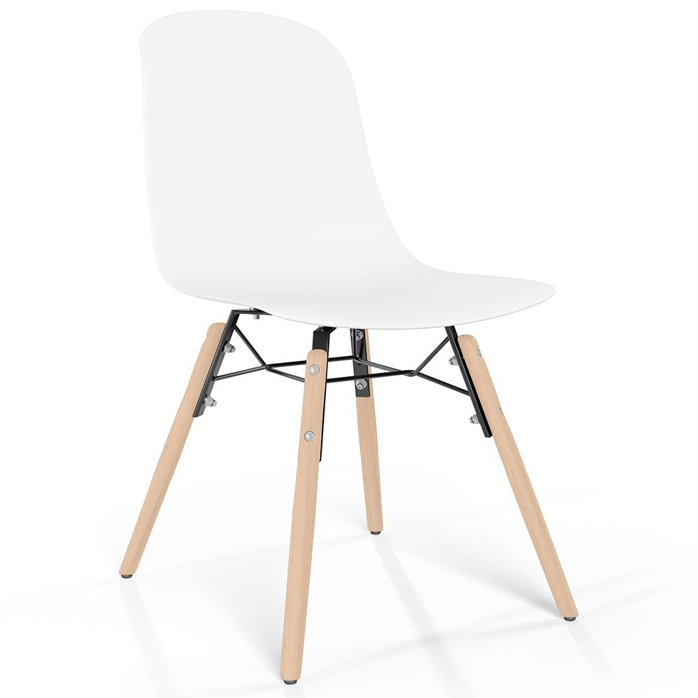 Sedia da pranzo con gambe in legno naturale – Stile moderno e funzionalità -Broly image 8