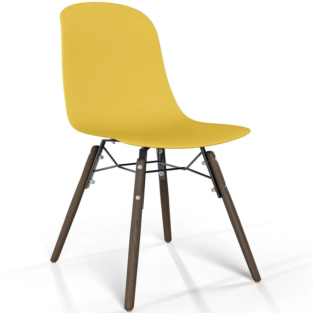 Sedia da pranzo con gambe in legno scuro – Stile moderno e funzionalità - Broly image 8