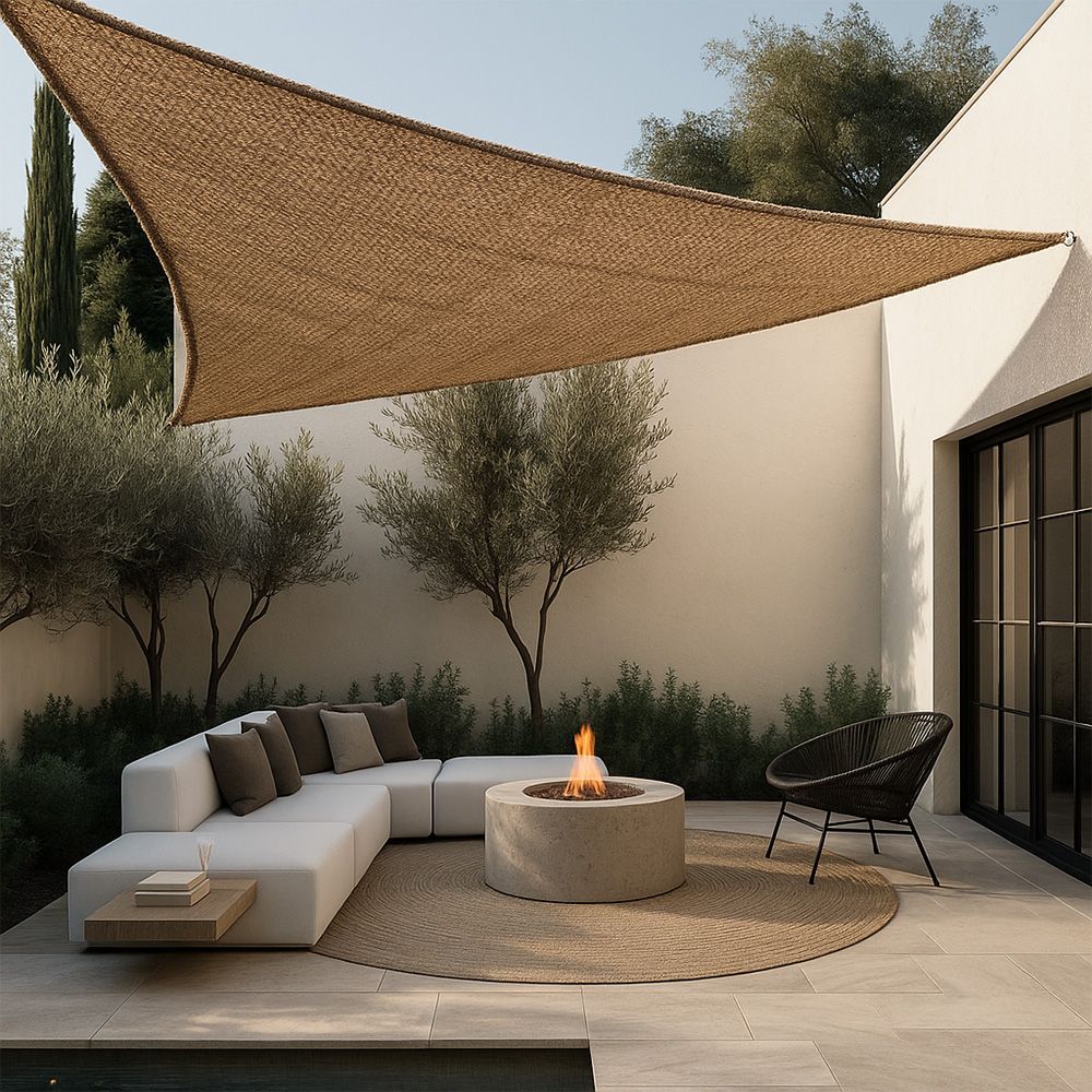 Tenda in fibra di cocco 6x6x6M - Vela ombreggiante 100 % Naturale image 8