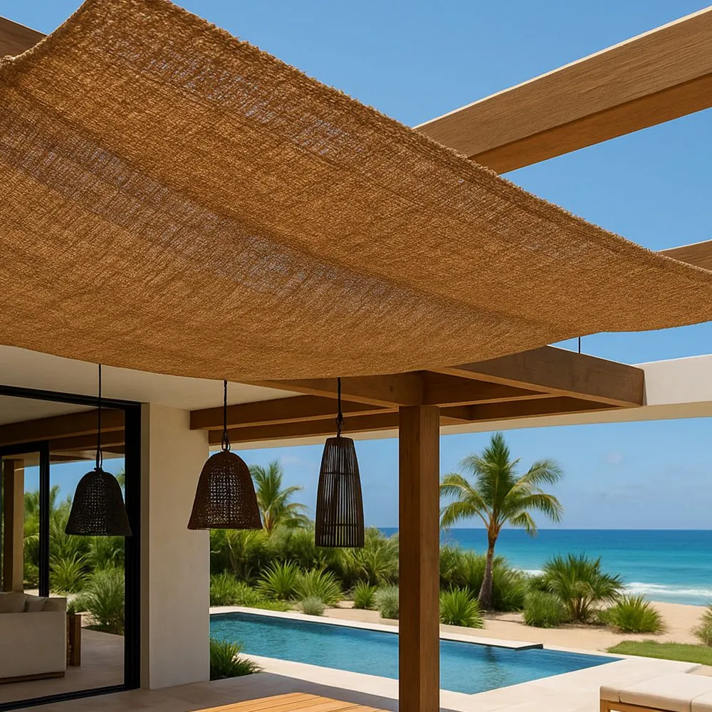 Tenda in fibra di cocco 20x2M - Vela ombreggiante 100% naturale image 8