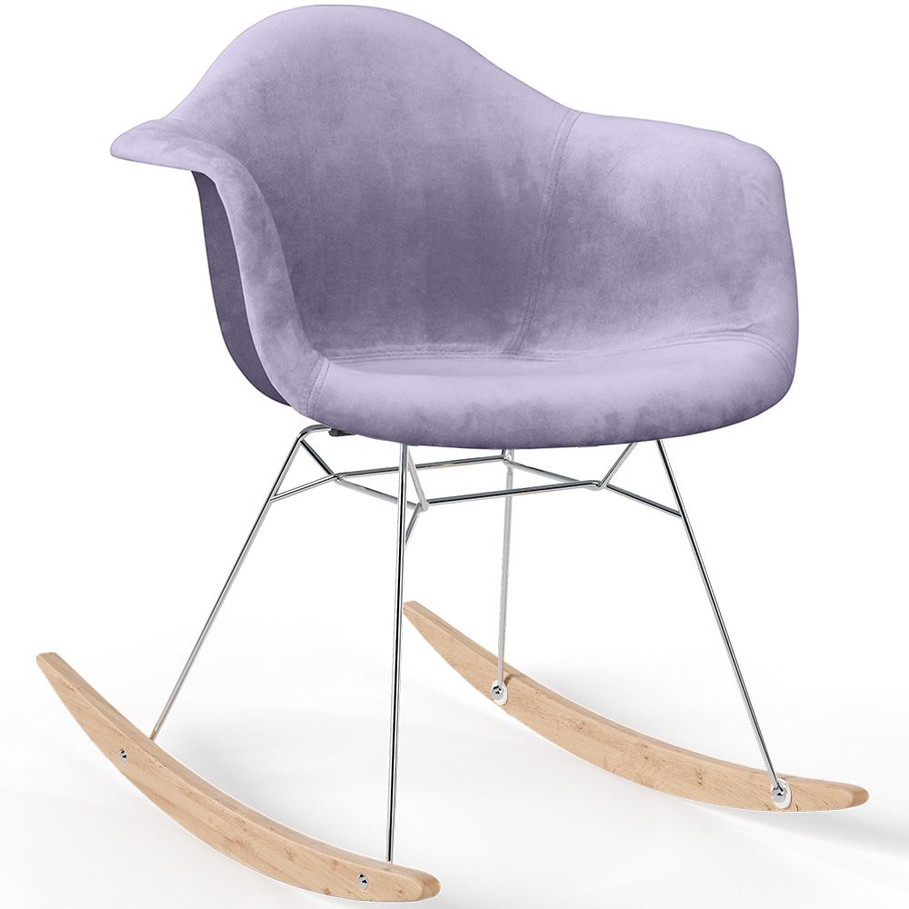 Sedia a dondolo moderna in tessuto imbottito – Stile nordico - Nordika image 8