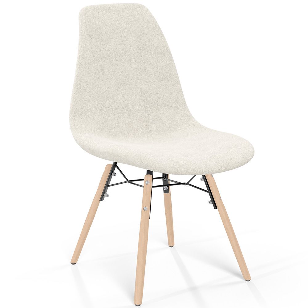 Sedia da pranzo scandinava imbottita in bouclé – Da pranzo o scrivania - Skögur image 8