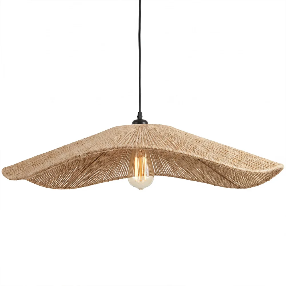 Lampadario a sospensione - Corda naturale stile Boho – Design moderno artigianale - Yer image 8