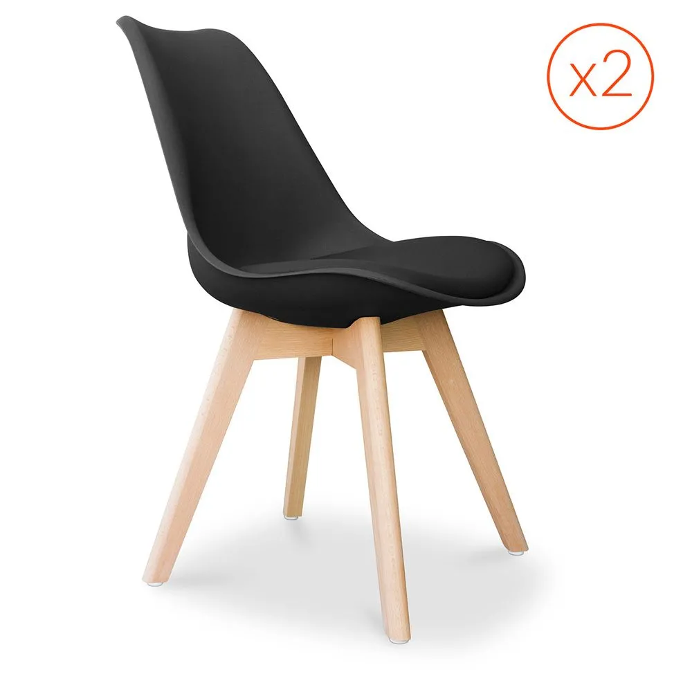 Lotto di 2 Sedie Denisse design scandinavo image 8