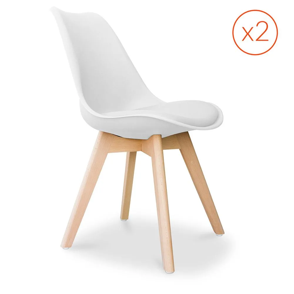 Lotto di 2 Sedie Denisse design scandinavo image 8