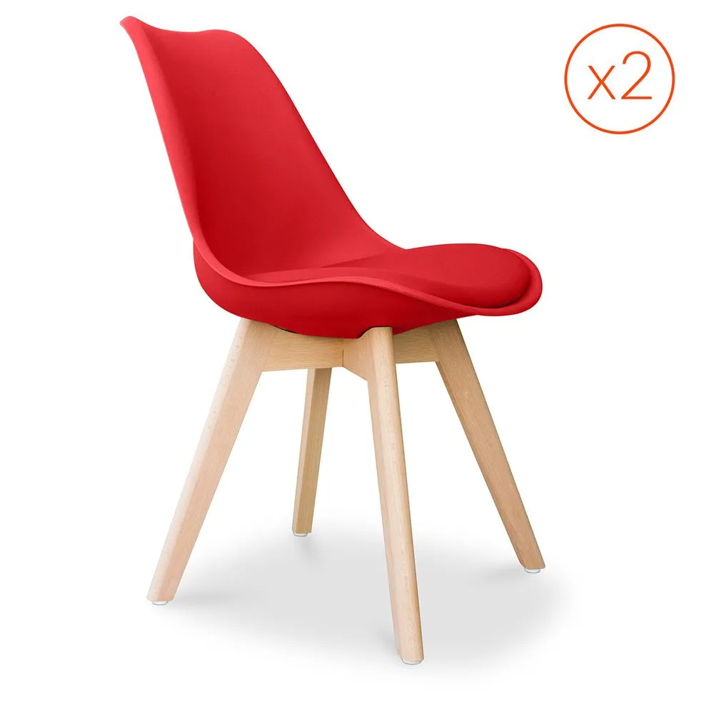 Lotto di 2 Sedie Denisse design scandinavo image 8