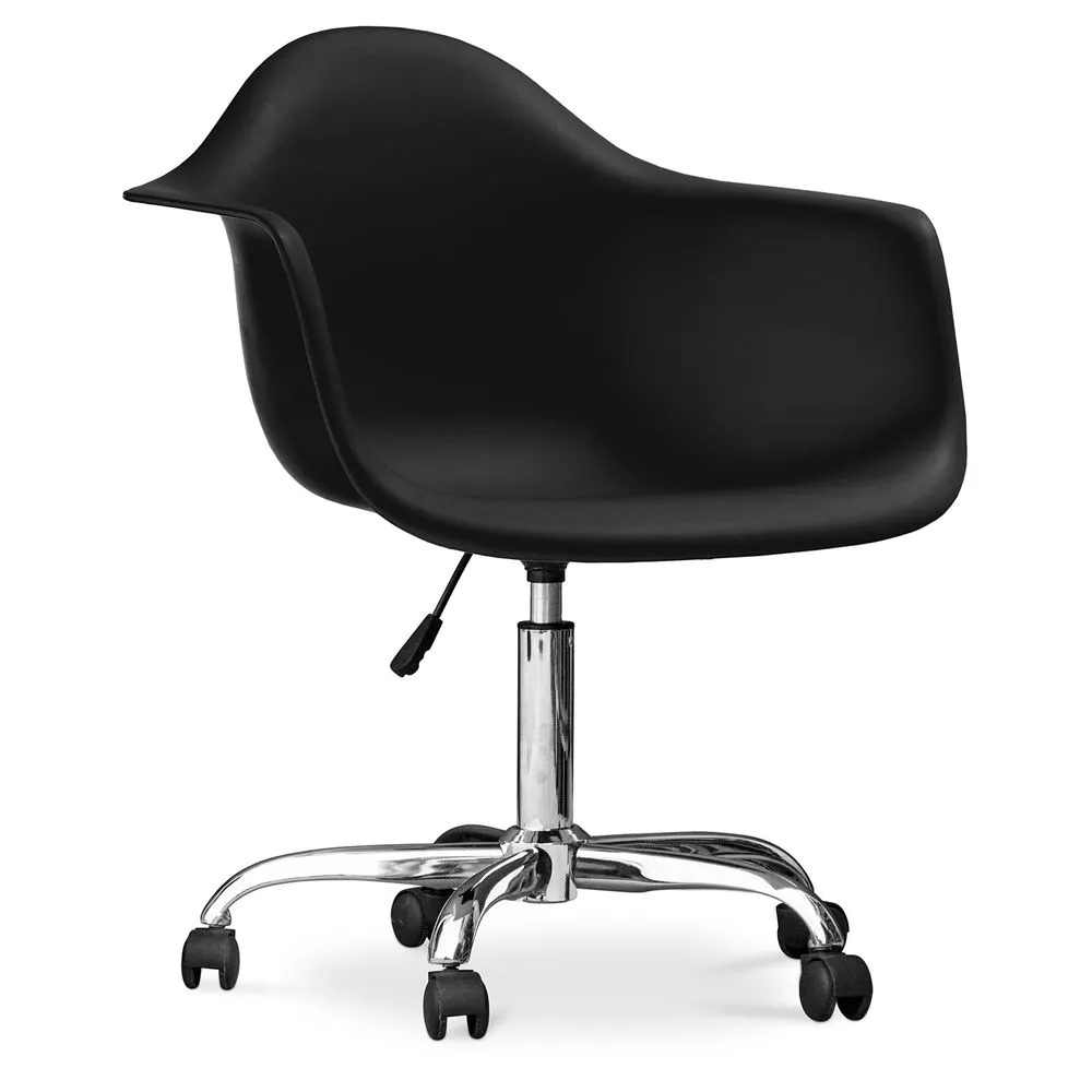 Sedia da ufficio con braccioli - Sedia da scrivania con rotelle - Weston image 8