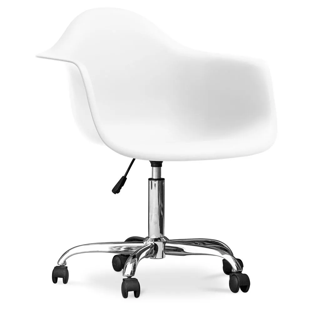Sedia da ufficio con braccioli - Sedia da scrivania con rotelle - Weston image 8