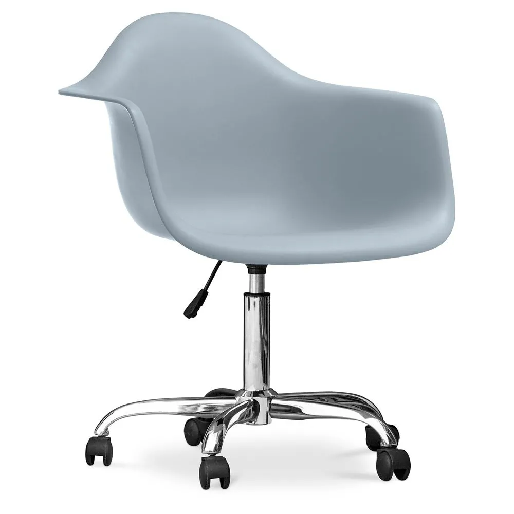 Sedia da ufficio con braccioli - Sedia da scrivania con rotelle - Weston image 8