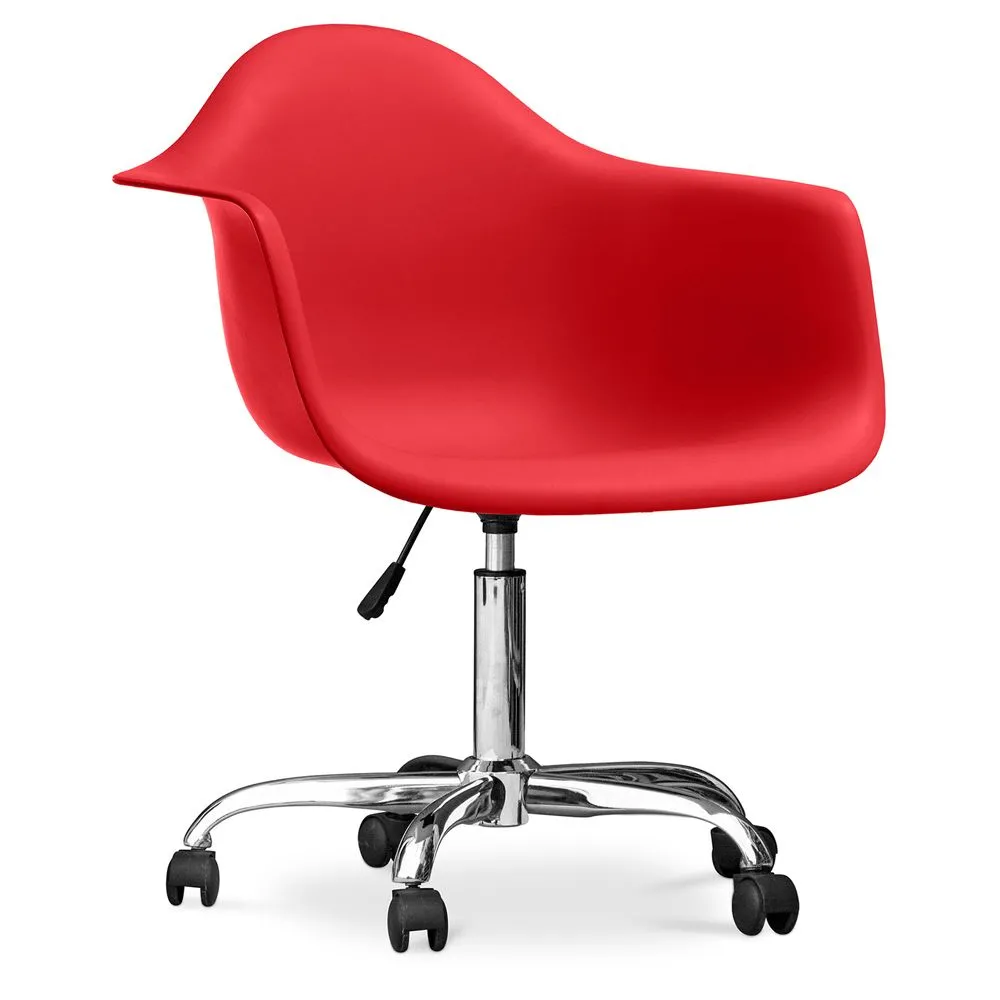 Sedia da ufficio con braccioli - Sedia da scrivania con rotelle - Weston image 8