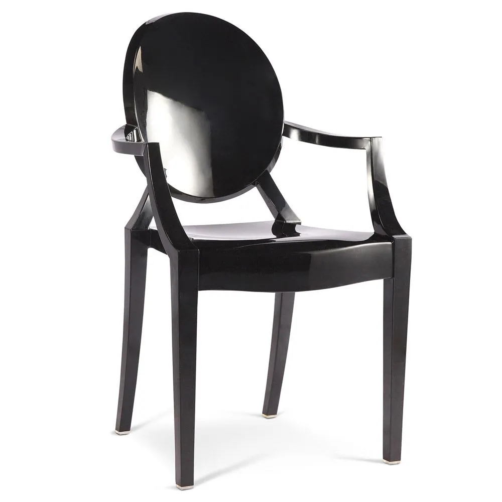 Sedia da pranzo trasparente - Design con braccioli - Louis XIV image 8