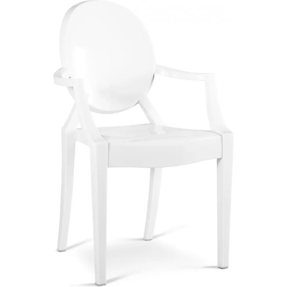 Sedia da pranzo trasparente - Design con braccioli - Louis XIV image 8