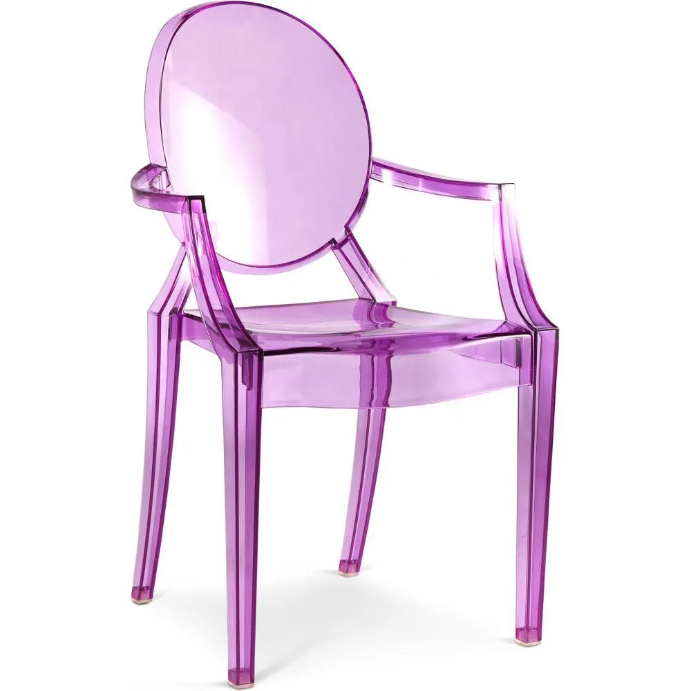 Sedia da pranzo trasparente - Design con braccioli - Louis XIV image 8