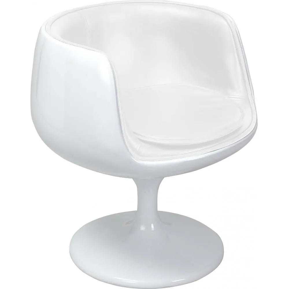 Sedia da salotto - Sedia di design bianca - Rivestita in pelle - Ginevra image 8