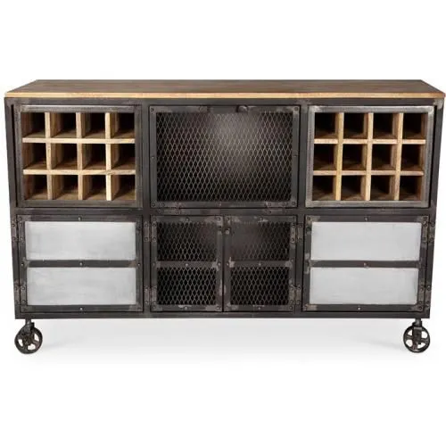 Cantinetta per vino con ruote - Design industriale - Avara image 8