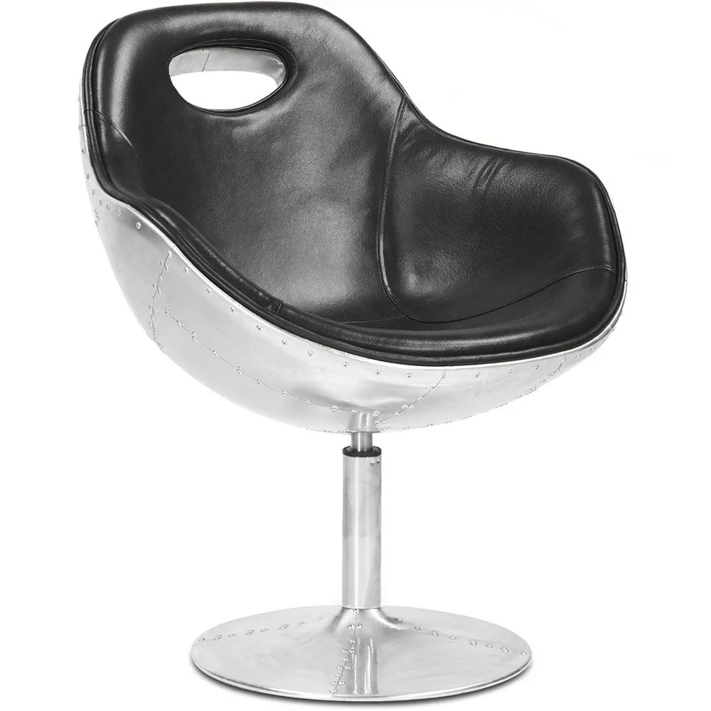 Poltrona con Braccioli - Stile Aviator - Pelle - Tulip image 8