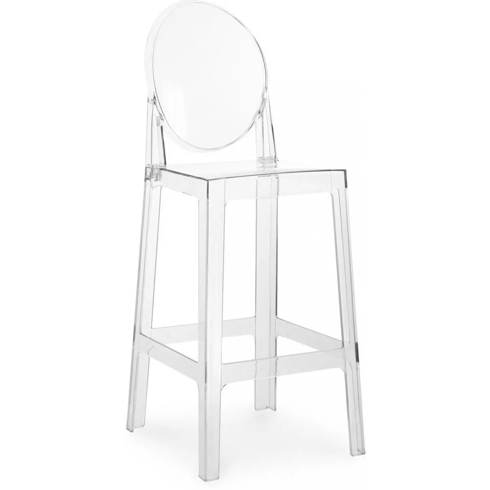 Sgabello da bar con schienale - Design trasparente - 65cm - Victoria Queen image 8