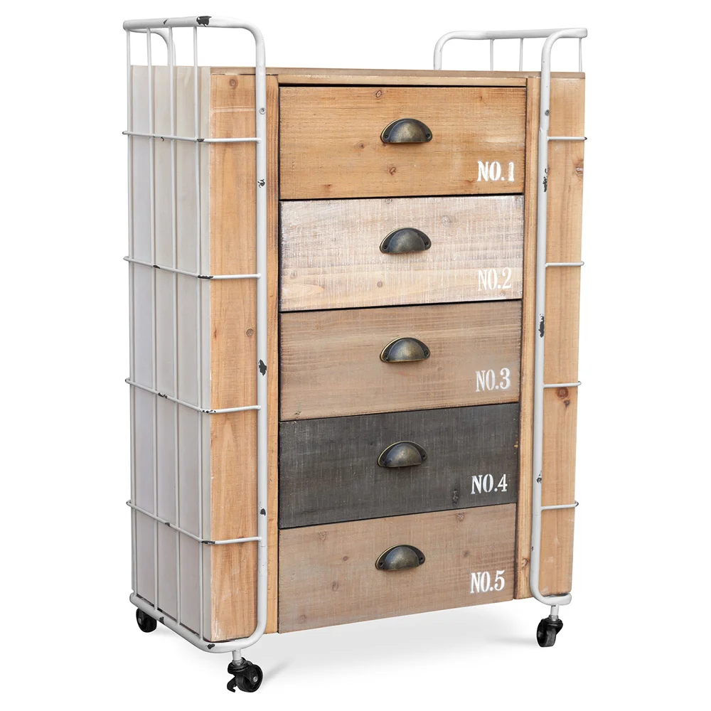 Cassettiera in Legno - Stile Industriale - Joy image 8