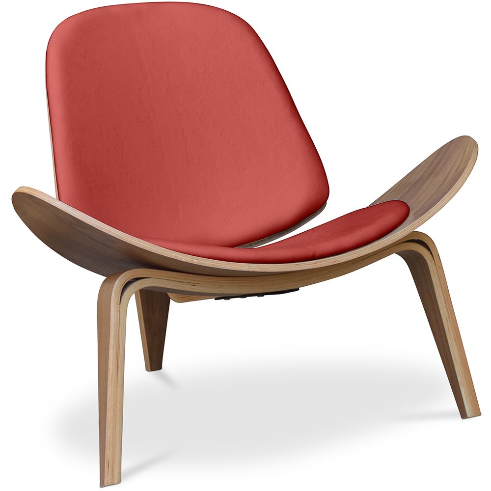 Poltrona di design - Poltrona Scandinava - Rivestita in pelle - Lucy image 8
