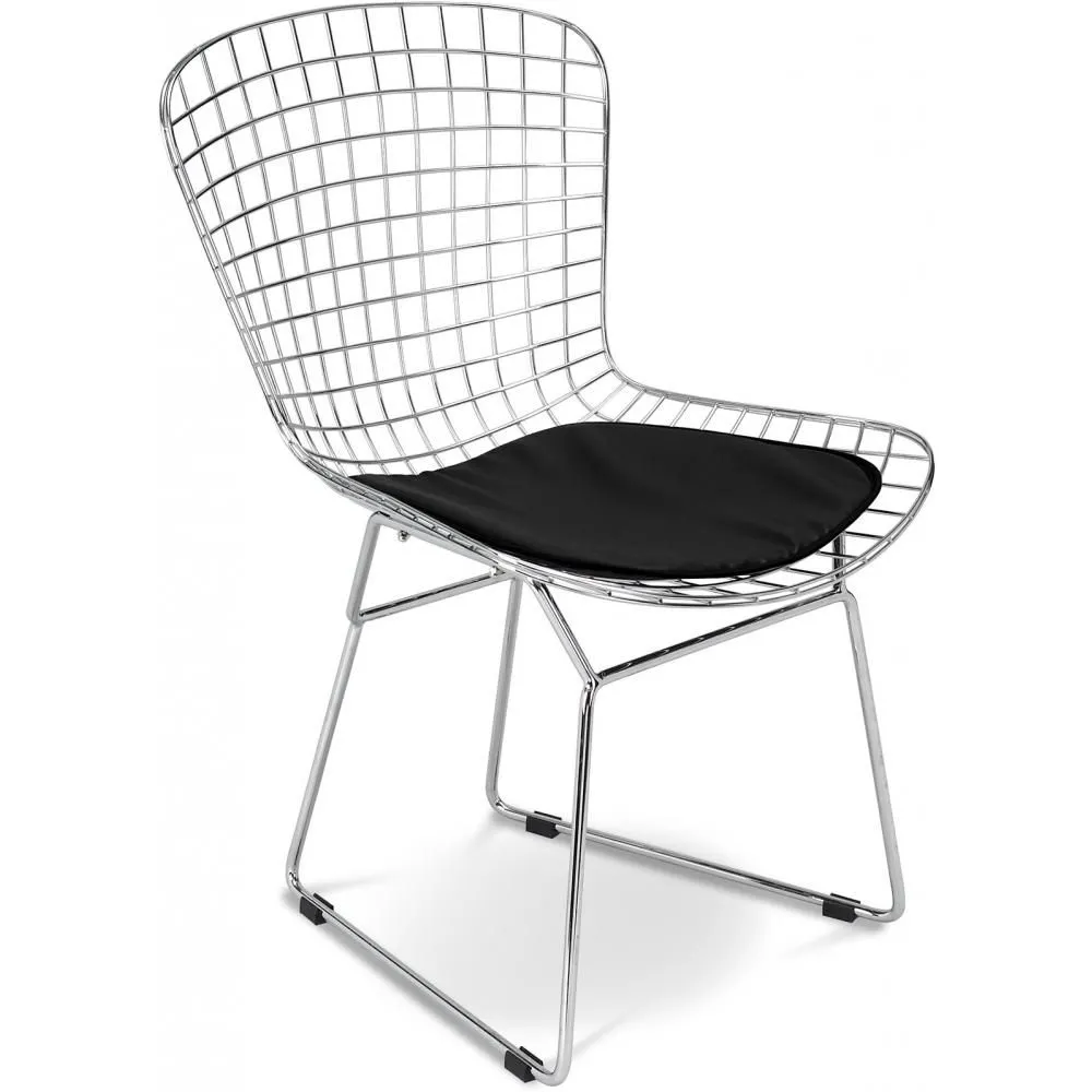 Sedia da pranzo in acciaio - Design a griglia - Lived image 8