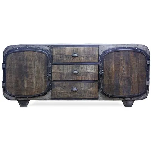 Mobile TV in Legno - Stile Industriale Retro - Shell image 8