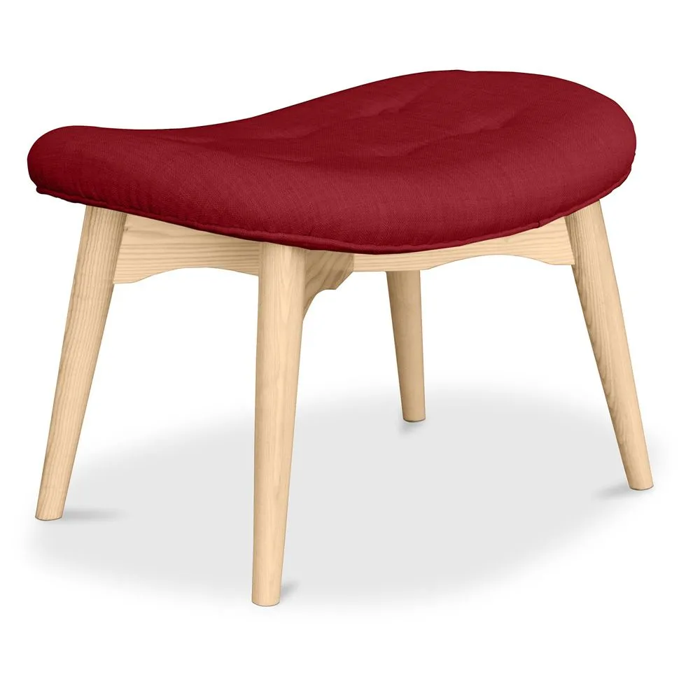 Poggiapiedi rivestito in lino - Design scandinavo - Legno - Kontor image 8