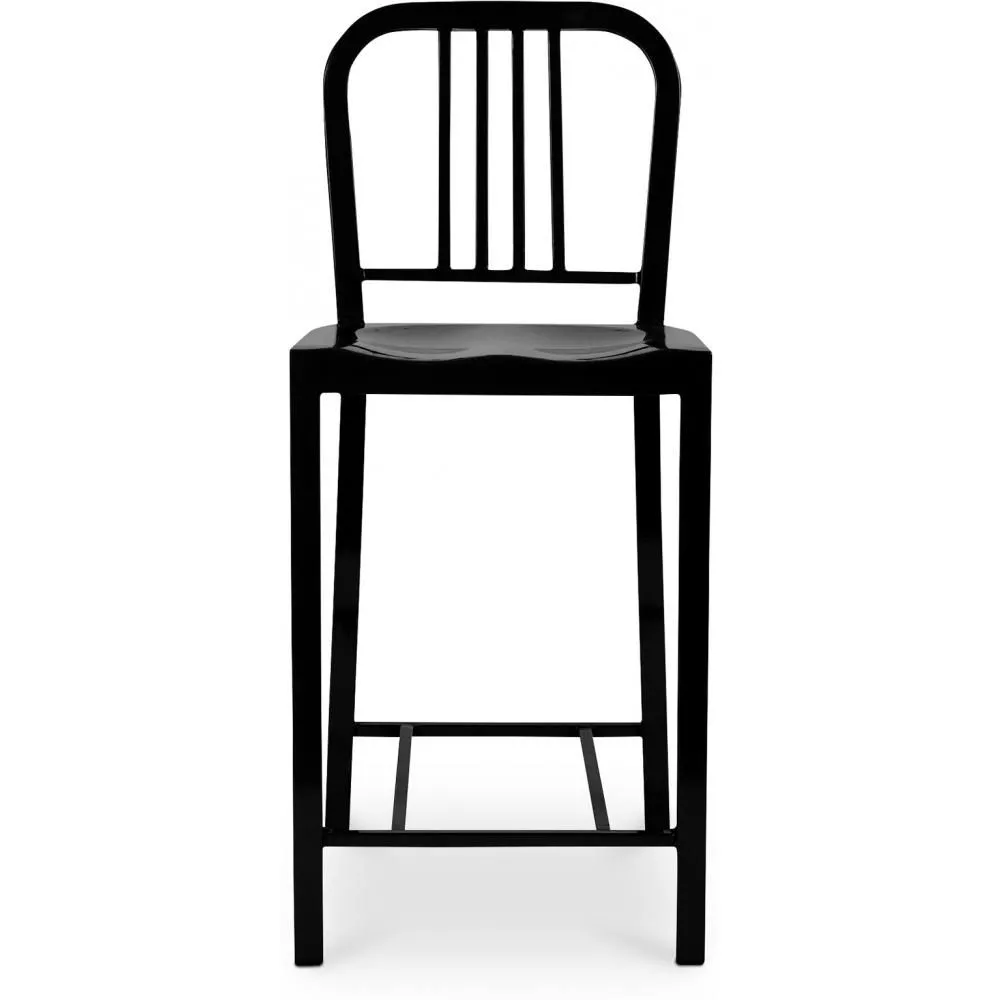 Sgabello da bar di design con schienale - 60cm - Jadon image 8