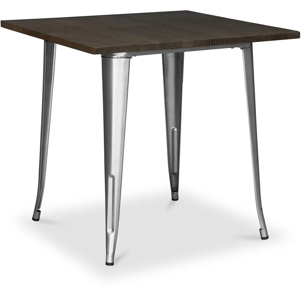 Tavolo da pranzo quadrato - Stile Industriale - Legno e metallo - Stylix image 8