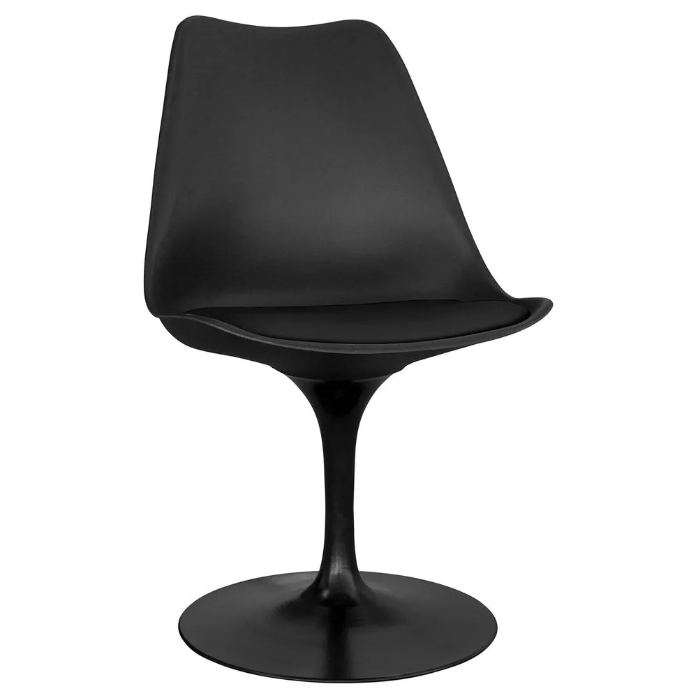 Sedia da pranzo - Sedia girevole nera - Tulip image 8