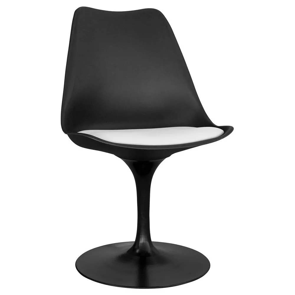 Sedia da pranzo - Sedia girevole nera - Tulip image 8