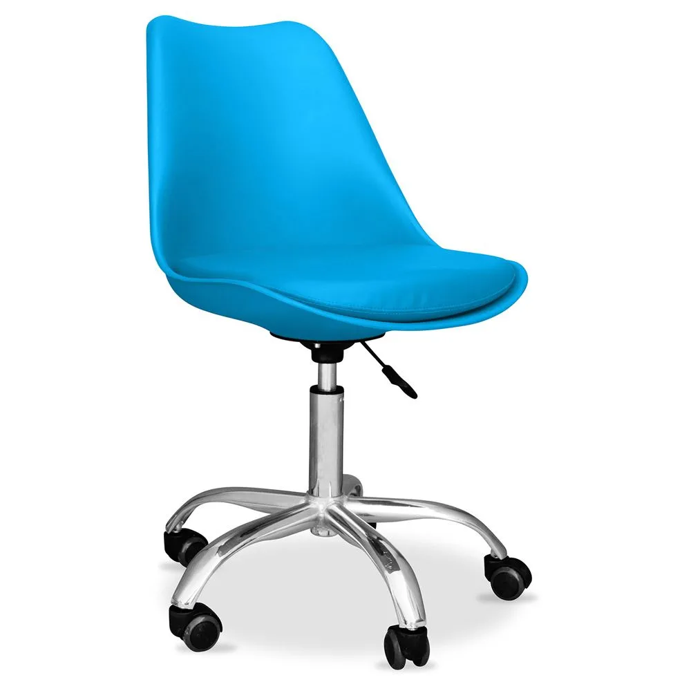 Sedia da ufficio con ruote - Sedia da scrivania girevole - Tulip image 8