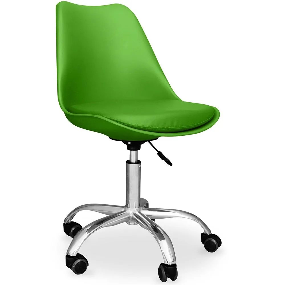 Sedia da ufficio con ruote - Sedia da scrivania girevole - Tulip image 8