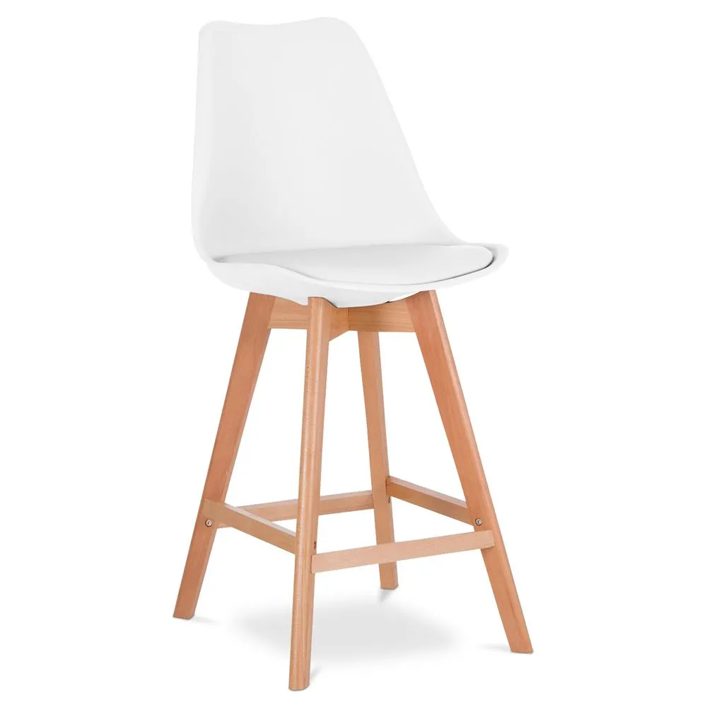 Sgabello in stile scandinavo - Gambe in legno - Denisse image 8