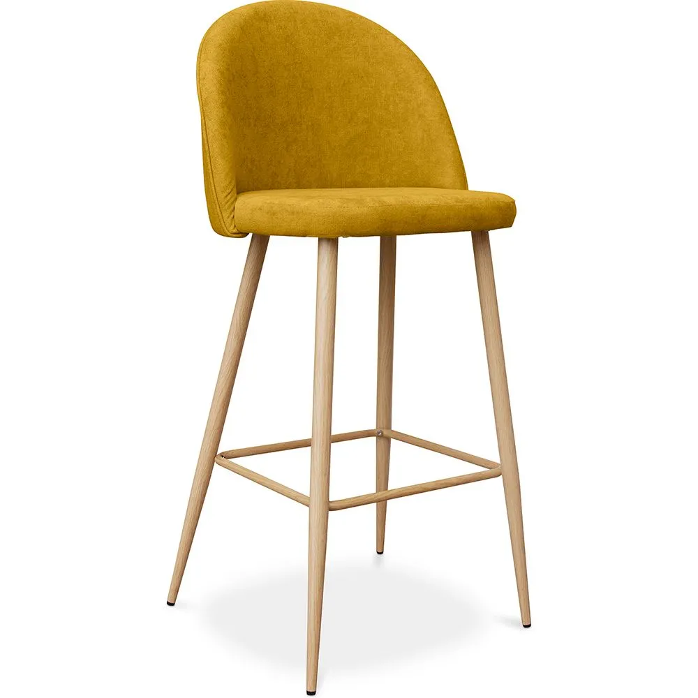 Sgabello imbottito in tessuto - Design scandinavo - 76cm - Evelyne image 8