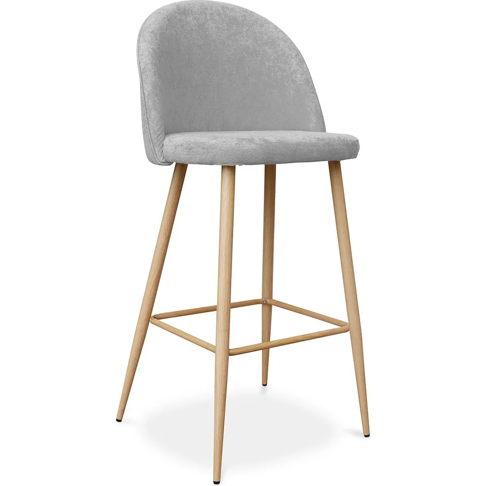 Sgabello imbottito in tessuto - Design scandinavo - 76cm - Evelyne image 8